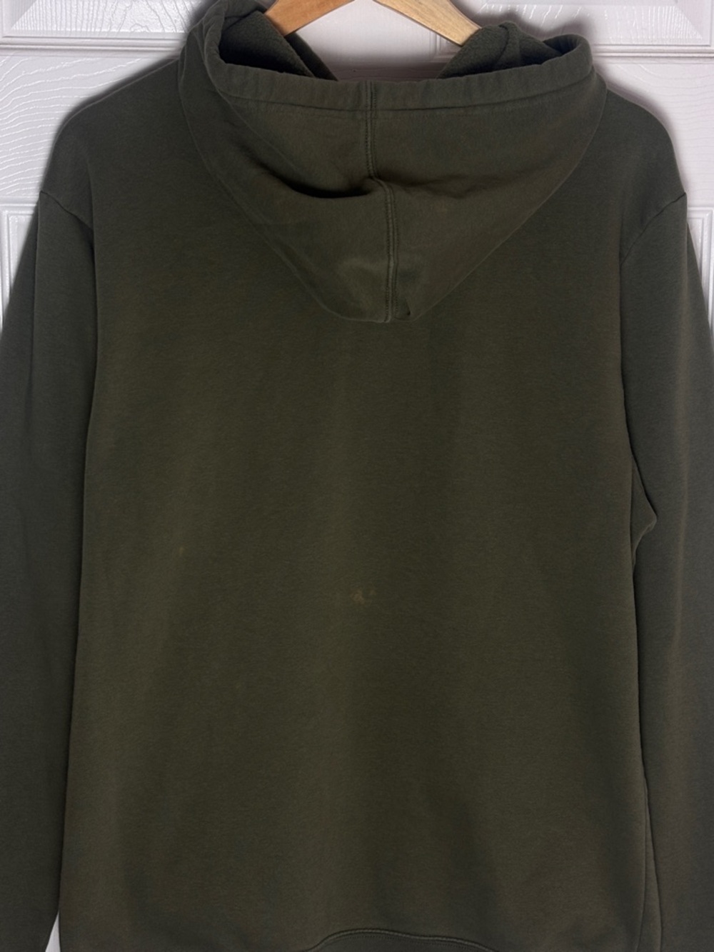 GAP Olive Green Hooded Pullover with Navy Logo Y2K - Picture 3 of 5
